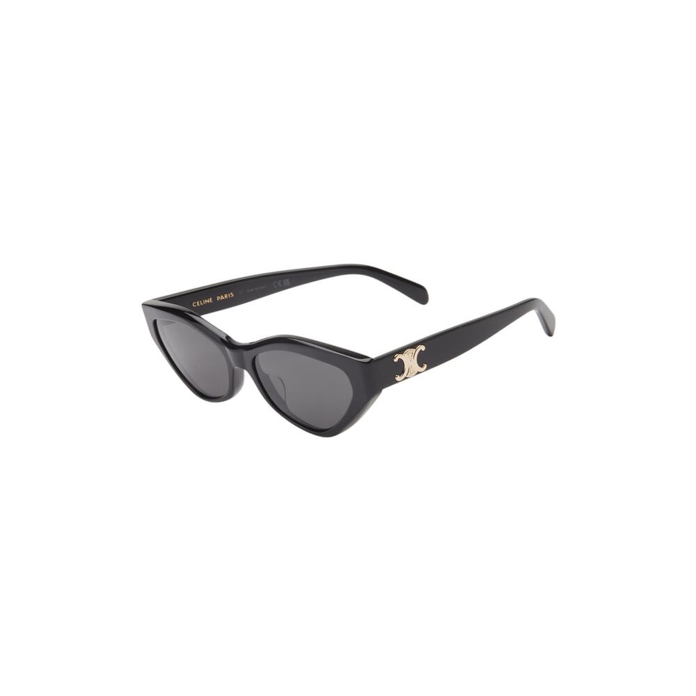 Celine NWT Triomphe 17 56MM Cateye Sunglasses in Black with Leather Crossbody